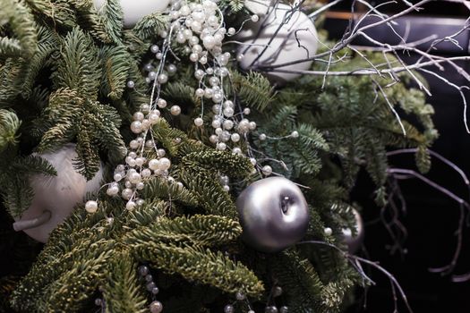 A close up of a christmas tree. High quality photo