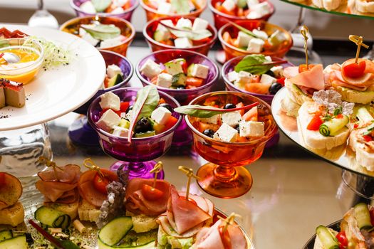 A table full of food. High quality photo
