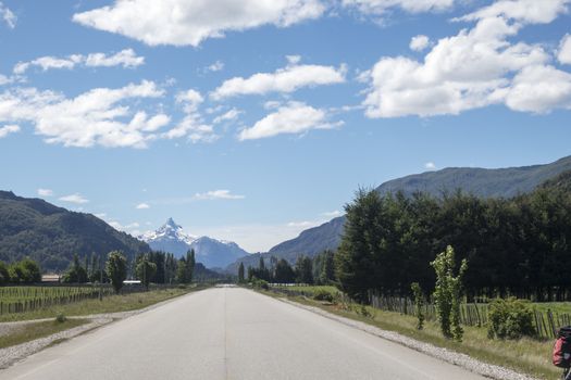 detail of the carretera austral in chile