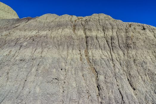 The Painted Desert on a sunny day. Diverse sedimentary rocks and clay washed out by water. Petrified Forest National Park, USA,  Arizona