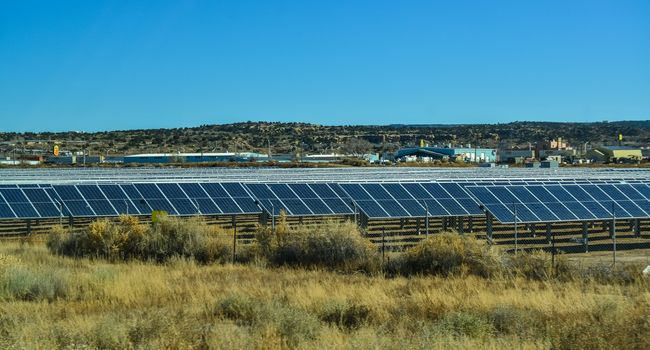 USA, PHOENIX, ARIZONA - NOVEMBER 17, 2019:  solar power station in a suburb of Phoenix, Arizona