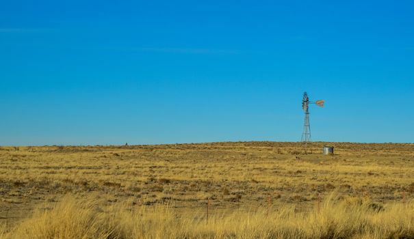 USA, PHENIX, ARIZONA- NOVEMBER 18, 2019:  Aermotor. Desert Wind Turbine in Arizona