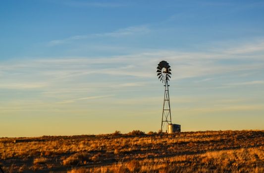 USA, PHENIX, ARIZONA- NOVEMBER 18, 2019:  Aermotor. Desert Wind Turbine in Arizona