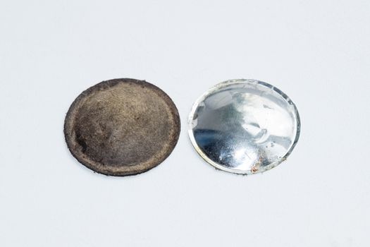 Soviet-made 20gds-3 speaker diffuser caps. Spare parts from the speaker. Dust cap.