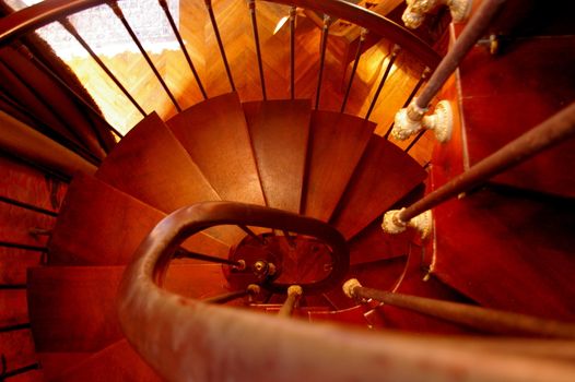 Spiral staircase in a castle in central France