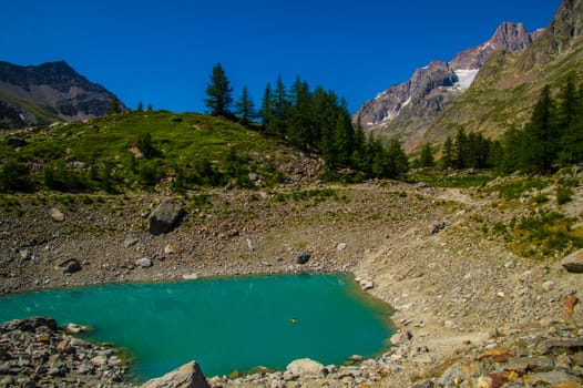 lake of miage, val veny,italye