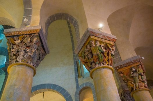 saint nectaire in puy de dome in france