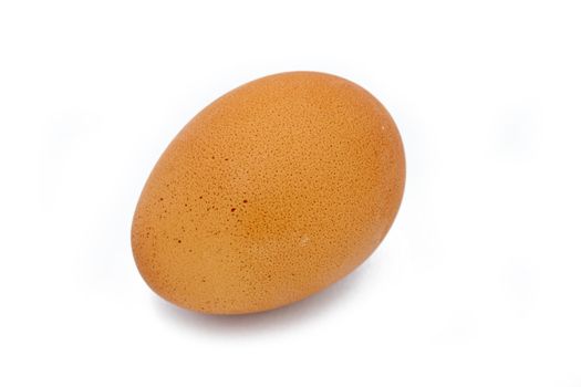 Close up a chicken egg isolated on white background