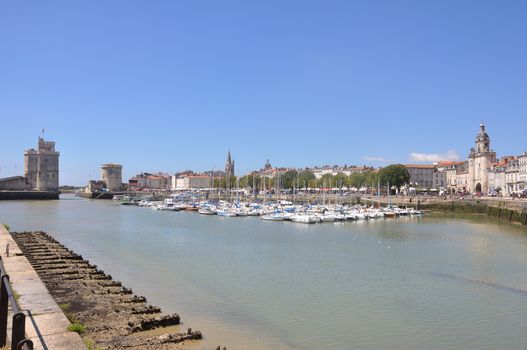 tourist site of La Rochelle, France. port and its surroundings