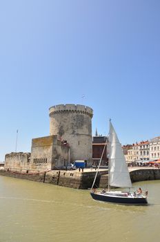 tourist site of La Rochelle, France. port and its surroundings