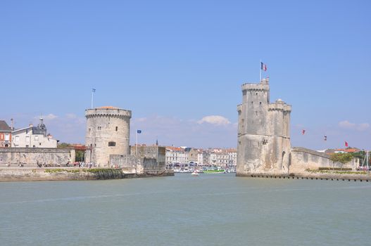 tourist site of La Rochelle, France. port and its surroundings