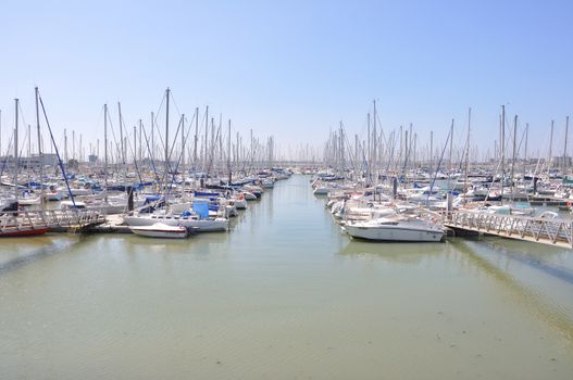 tourist site of La Rochelle, France. port and its surroundings