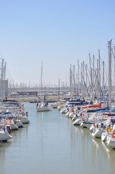 tourist site of La Rochelle, France. port and its surroundings