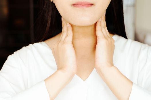 neck shoulder injury painful women suffer from working healthcare and medicine recovery concept