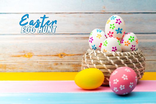 Easter egg, happy Easter sunday hunt holiday decorations