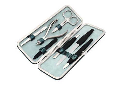 Set of manicure tools. Devices for nail care.