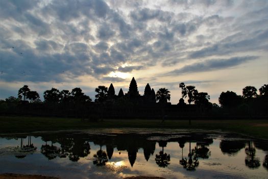 Angkor wat at sunrise siem reap cambodia