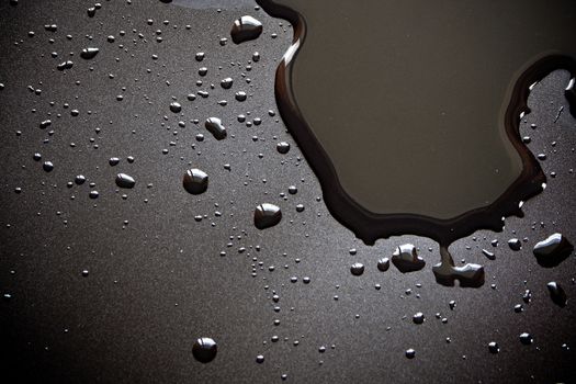 Water drop on resistant material/ black color