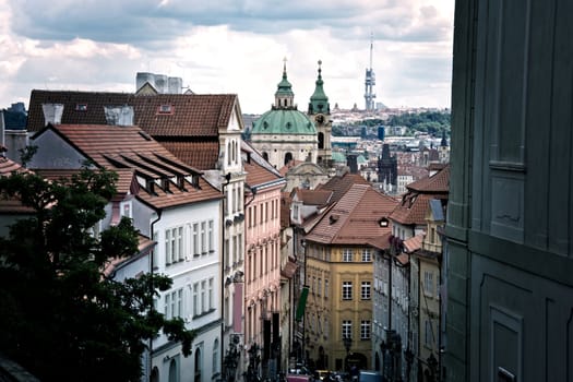 Beautiful old streets and buildings of Prague. European capital city.