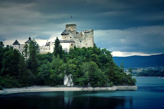 Old castle in the mountians. Castle in Niedzica, Poland.