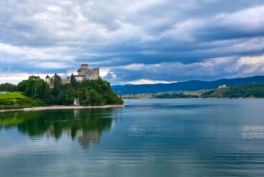 Old castle in the mountians. Castle in Niedzica, Poland.