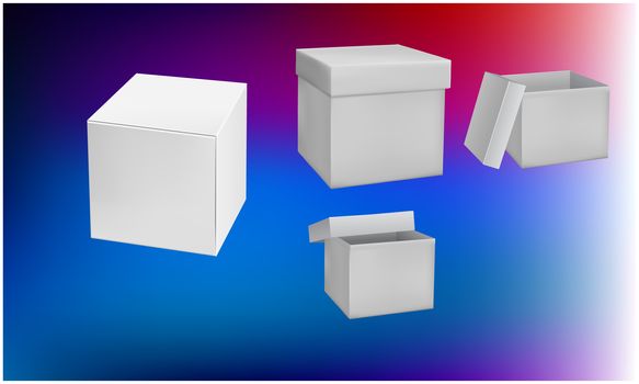 mock up illustration of big empty boxes on abstract background