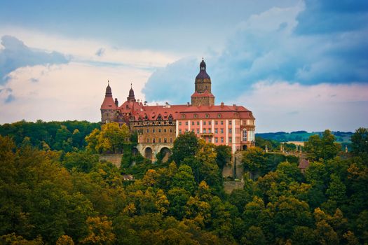 Ksiaz Castle in Walbrzych, Lower Silesia, Poland. 