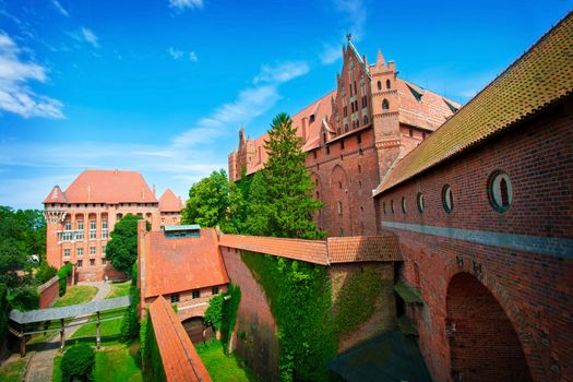 Malbork castle. Largest castle in europe also known as the Castle of the Teutonic Order in Malbork.