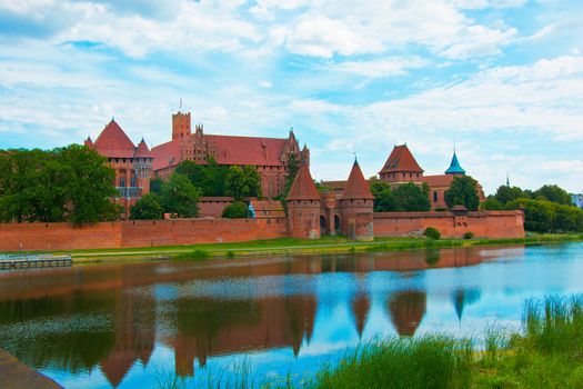Malbork castle. Largest castle in europe also known as the Castle of the Teutonic Order in Malbork.