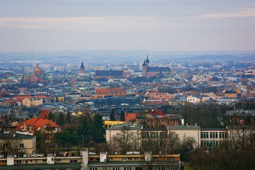 View of old city Cracow, Poland.