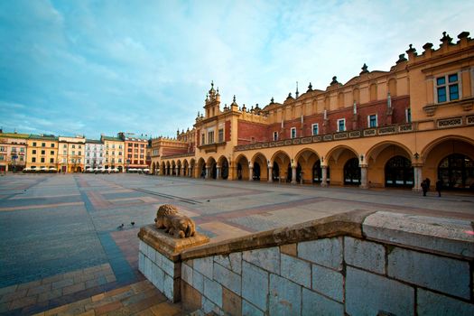 Main Square Cloth Hall in Cracow, Poland.