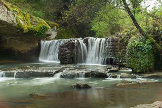 waterfalls torrent of soriano chia viterbo ditch castle