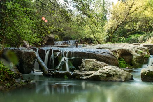 waterfalls torrent of soriano chia viterbo ditch castle