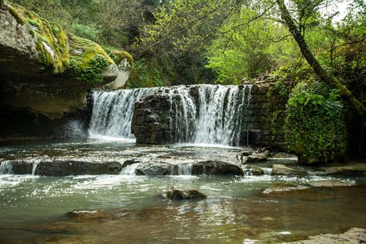 waterfalls torrent of soriano chia viterbo ditch castle