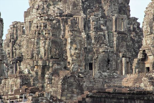 Bayon temple angkor thom, angkor wat, siem reap cambodia