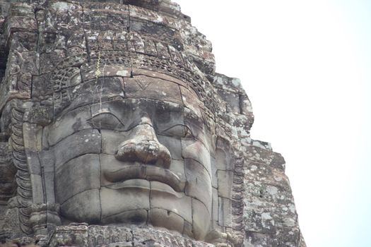 Bayon temple angkor thom, angkor wat, siem reap cambodia