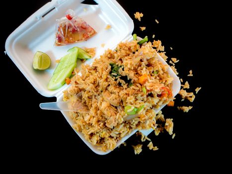 Fried rice in foam box / Food take home