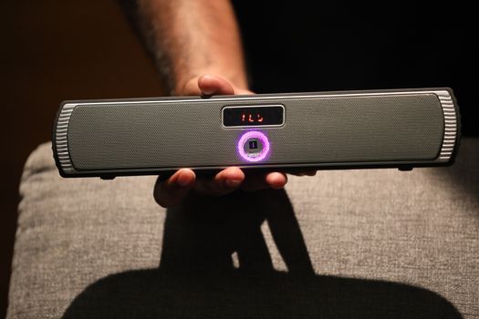 Male hand with Speaker