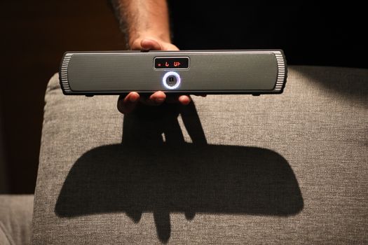Male hand with Speaker