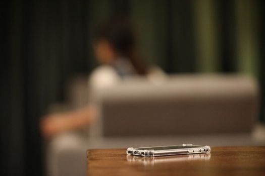 Cell phone on a Table