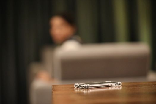 Cell phone on a Table