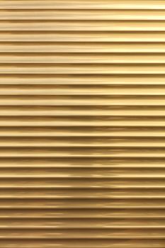 Background and texture of light brown, golden metallic blinds in a horizontal line.