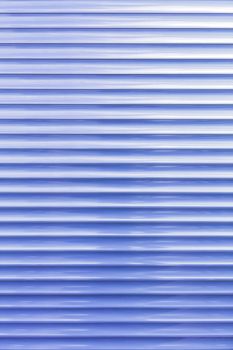 Background and texture of light blue metallic blinds in a horizontal line.