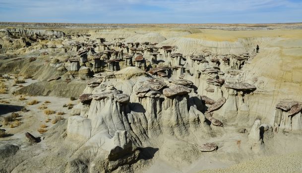 Weird sandstone formations created by erosion at Ah-Shi-Sle-Pah Wilderness Study Area in San Juan County near the city of Farmington, New Mexico. 