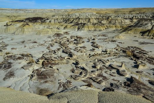 Weird sandstone formations created by erosion at Ah-Shi-Sle-Pah Wilderness Study Area in San Juan County near the city of Farmington, New Mexico. 