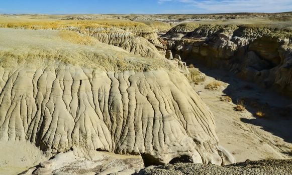 Weird sandstone formations created by erosion at Ah-Shi-Sle-Pah Wilderness Study Area in San Juan County near the city of Farmington, New Mexico. 