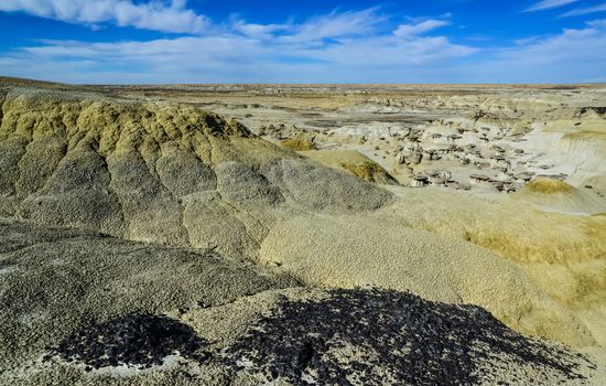 Weird sandstone formations created by erosion at Ah-Shi-Sle-Pah Wilderness Study Area in San Juan County near the city of Farmington, New Mexico. 