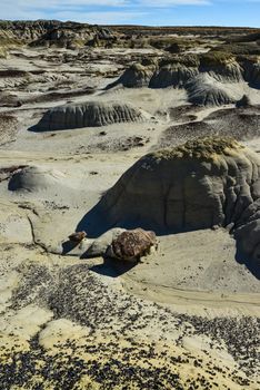 Weird sandstone formations created by erosion at Ah-Shi-Sle-Pah Wilderness Study Area in San Juan County near the city of Farmington, New Mexico. 