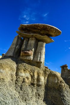 Weird sandstone formations created by erosion at Ah-Shi-Sle-Pah Wilderness Study Area in San Juan County near the city of Farmington, New Mexico. 