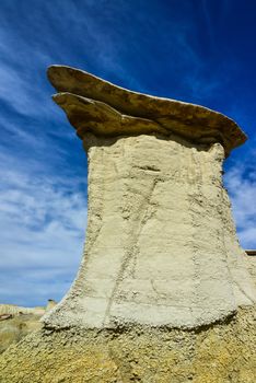 Weird sandstone formations created by erosion at Ah-Shi-Sle-Pah Wilderness Study Area in San Juan County near the city of Farmington, New Mexico. 